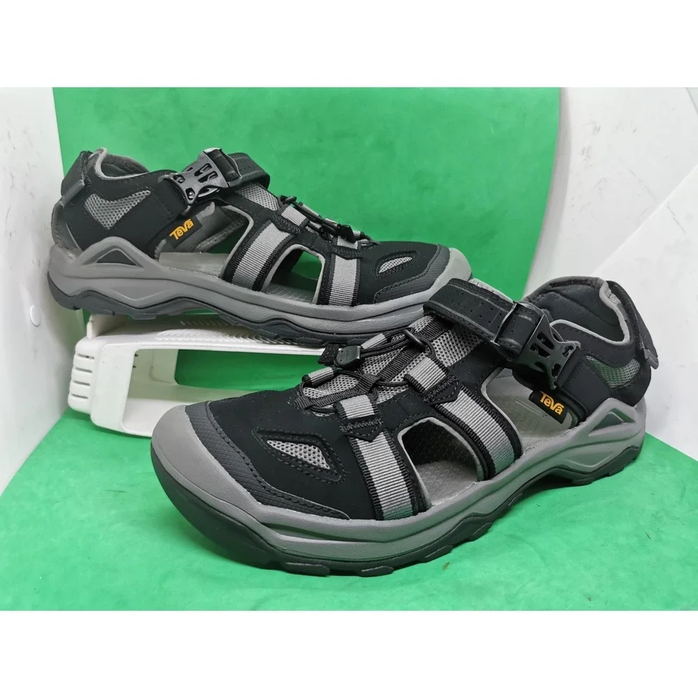 TEVA OMNIUM 2 BLACK STRAP TRAIL HIKING SPORT MEN'S SANDALS SIZE US 13